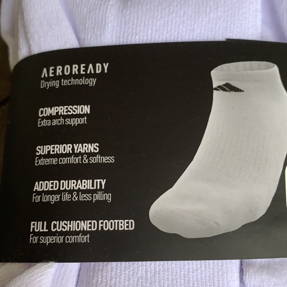 ADIDAS MEN’S CUSHIONED AERORADY COMPRESSN NO SHOW - Picture 5 of 12